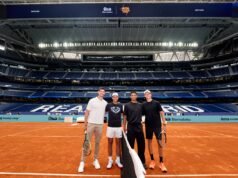 La foto incompleta de Florentino Pérez, por un día juez de silla: con Nadal, pero sin Federer en el Bernabéu