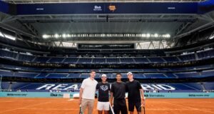 La foto incompleta de Florentino Pérez, por un día juez de silla: con Nadal, pero sin Federer en el Bernabéu