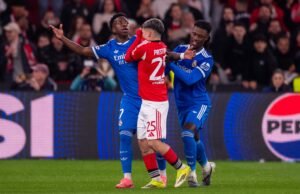 La UEFA sanciona provisionalmente a Prestianni tras su incidente xenófobo con Vinicius y no estará en el Bernabéu