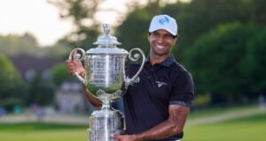 Aaron Rai, el golfista de los dos guantes, gana el Campeonato de la PGA y Jon Rahm es segundo