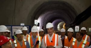 Abinader supervisa construcción de túnel pluvial en la avenida Luperón