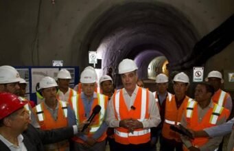 Abinader supervisa construcción de túnel pluvial en la avenida Luperón