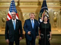 Abinader y Raquel Arbaje participan en recepción ofrecida por Trump
