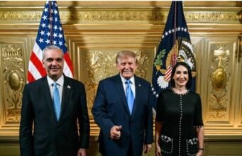 Abinader y Raquel Arbaje participan en recepción ofrecida por Trump