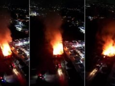 Arde fábrica de aceite en San Cristóbal