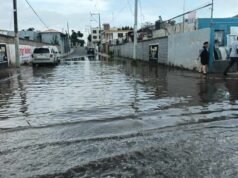 Calle Hípica se inunda con cada lluvia en Brisas del Este