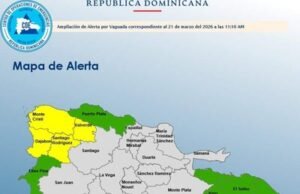 COE amplía provincias bajo alerta por lluvias