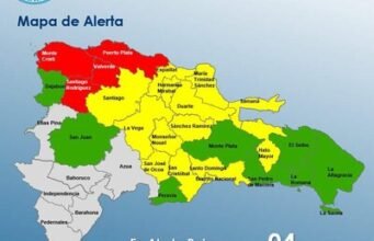 COE mantiene 4 provincias en alerta roja y advierte sobre lluvias