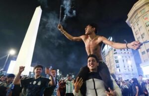 Festejos en Argentina tras victoria en final mundial