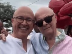 Hipólito Mejía y Domínguez Brito bromean sobre su parentesco