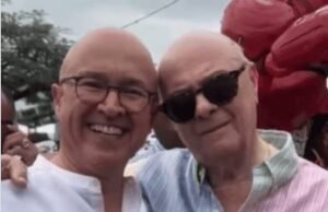 Hipólito Mejía y Domínguez Brito bromean sobre su parentesco