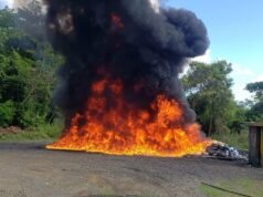 Inacif quema drogas en un nuevo operativo de destrucción
