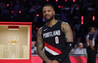 NBA: Lillard gana su tercer concurso de triples de NBA pese a lesión